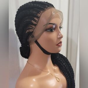 full lace frontal, braided cornrow wig